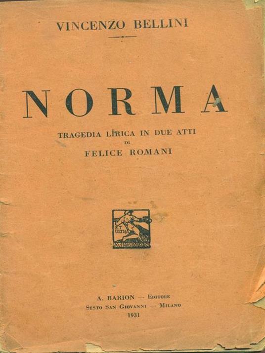 Norma - Vincenzo Bellini - copertina