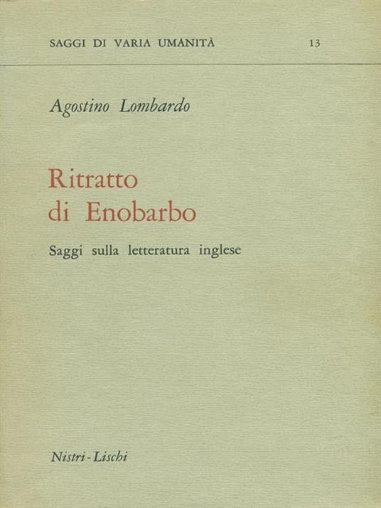 Ritratto di Enobarbo - Agostino Lombardo - copertina