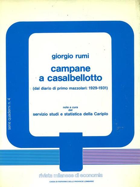 Campane a casalbellotto - Giorgio Rumi - copertina