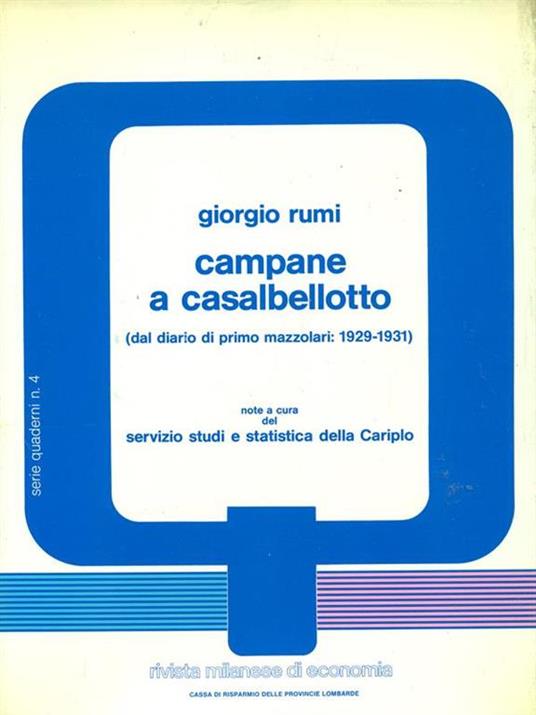 Campane a casalbellotto - Giorgio Rumi - copertina