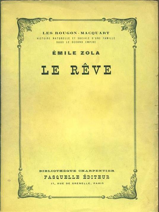 Le reve - Émile Zola - copertina