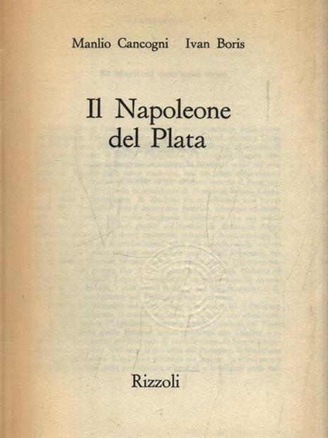 Il Napoleone del Plata - Manlio Cancogni - copertina