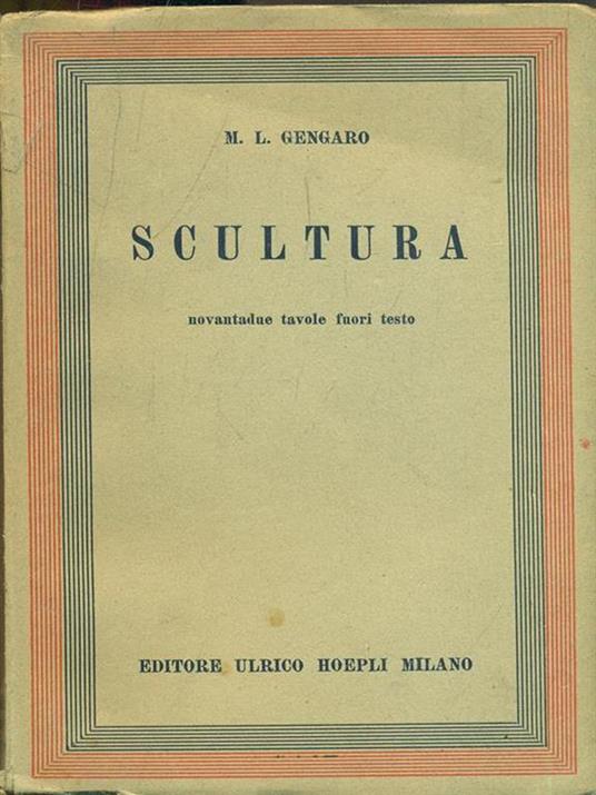Scultura - M. Luisa Gengaro - copertina