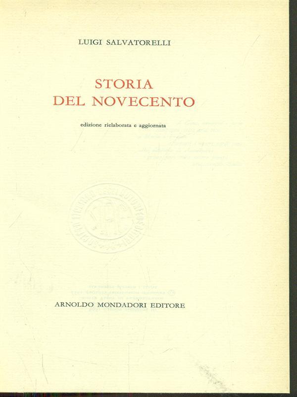 Storia del Novecento