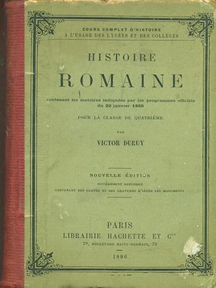 Histoire Romaine - Victor Duruy - copertina