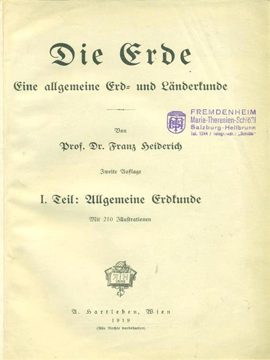 Die Erde - copertina
