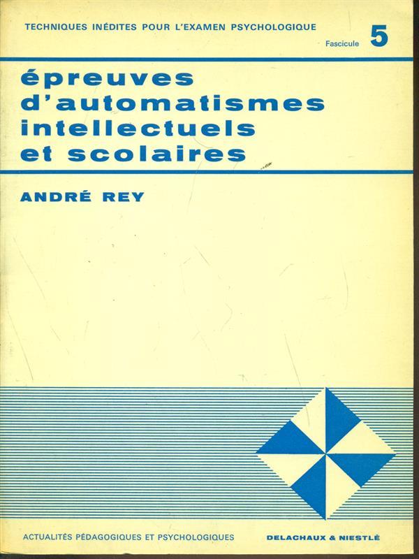 Épreuves d'automatismes intellectuels et scolaires