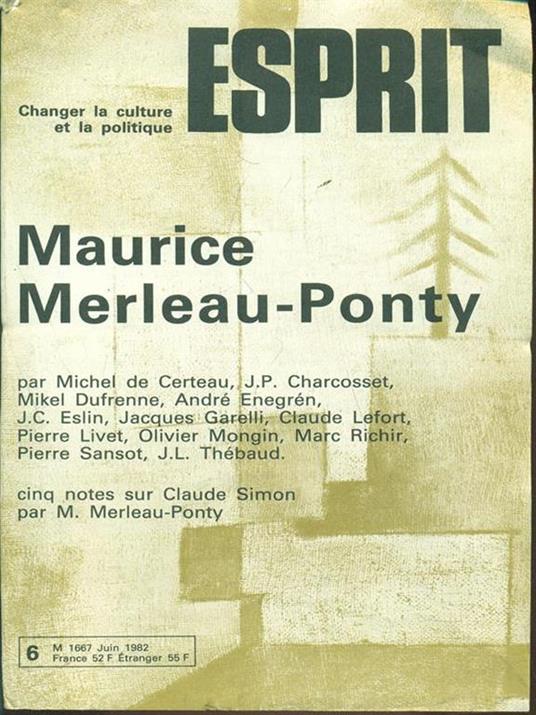 Esprit n.6 6 Juin 1982 MauriceMerlau-Ponty - copertina