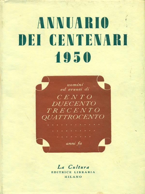 Annuario dei centenari 1950