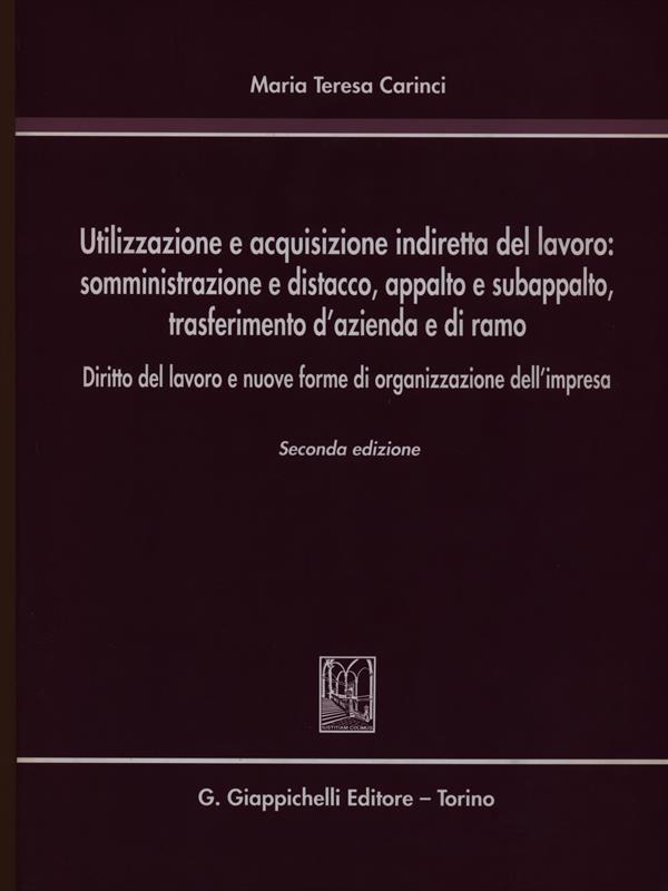 Utilizzazione e acquisizione diretta del lavoro seconda edizione