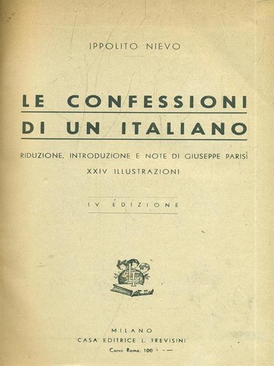 Le confessioni di un italiano - Ippolito Nievo - copertina