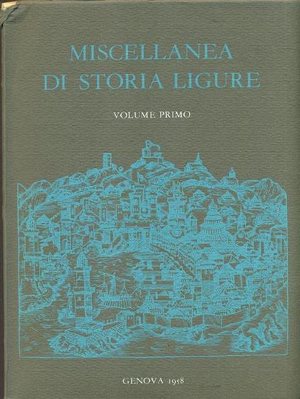 Miscellanea di Storia Ligure. Vol.1 - copertina