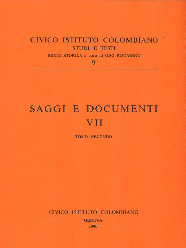 Saggi e documenti VII Tomo secondo
