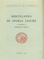 Miscellanea di storia ligure