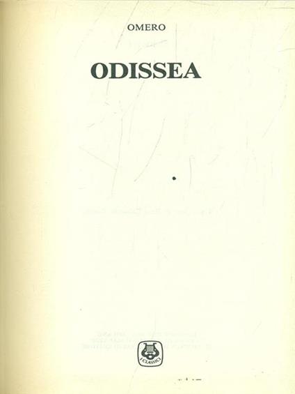 Odissea - Omero - copertina