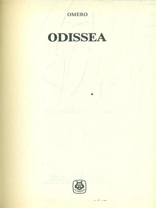 Odissea - Omero - copertina