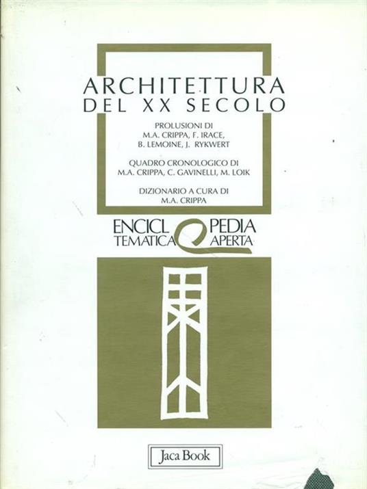 Architettura del XX secolo - copertina
