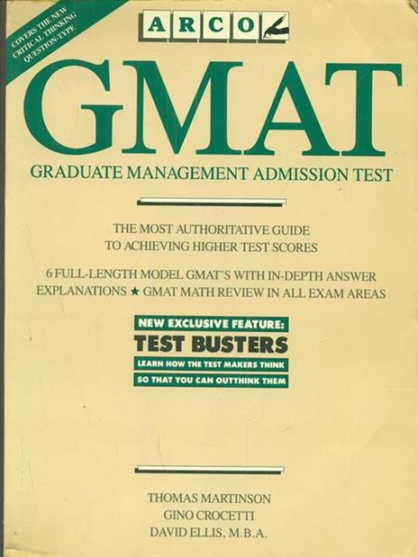 Arcòs GMAT graduate management admission test - copertina