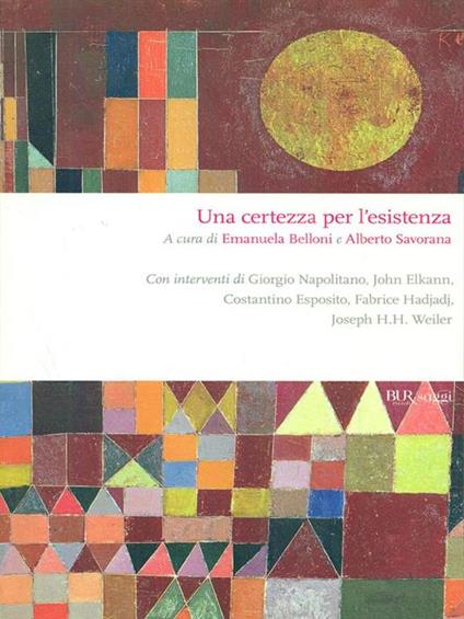 Una certezza per l'esistenza - Emanuela Belloni - copertina