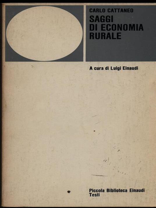 Saggi di economia rurale - Carlo Cattaneo - copertina