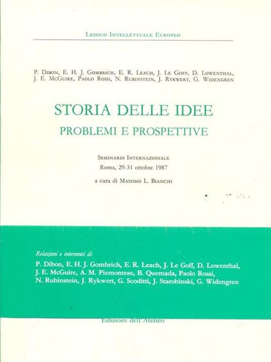 Storia delle idee problemi e prospettive - Massimo L. Bianchi - 8