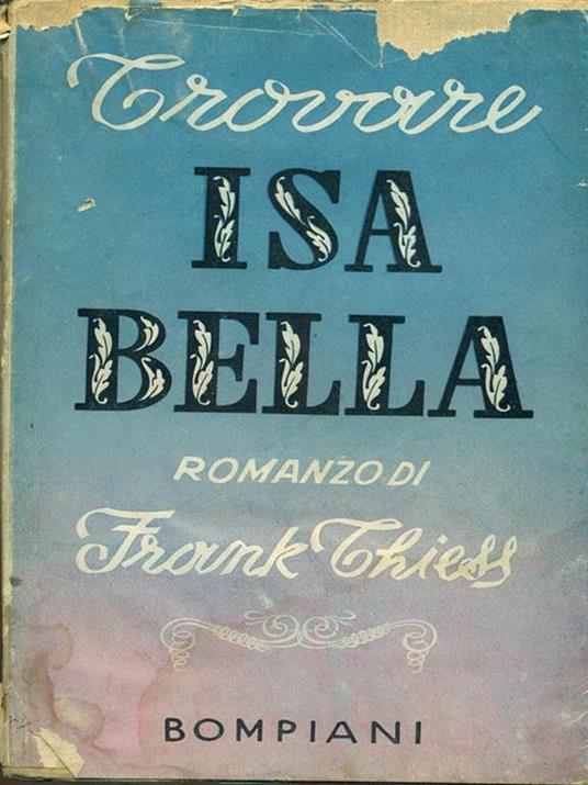 Trovare Isabella - Frank Thiess - copertina