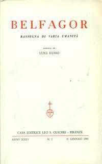 Belfagor anno XXXV - N 1/ 31 gennaio 1980 - 2