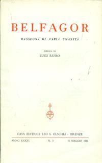 Belfagor anno XXXVI n 3 / 31 maggio 1981 - 2