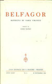 Belfagor anno XXXV n 6 / 30 novembre 1980 - 2