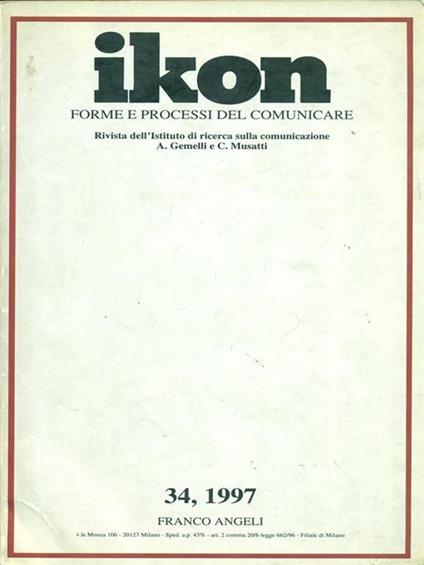 Ikon 34, 1997 - copertina