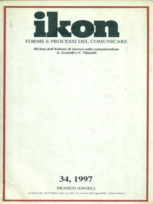 Ikon 34, 1997 - copertina