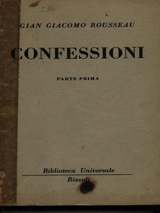 Le confessioni - Jean-Jacques Rousseau - copertina