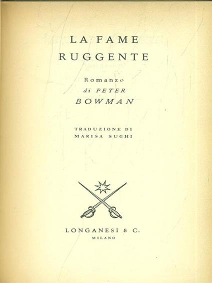 La fame ruggente - Peter Bowman - copertina