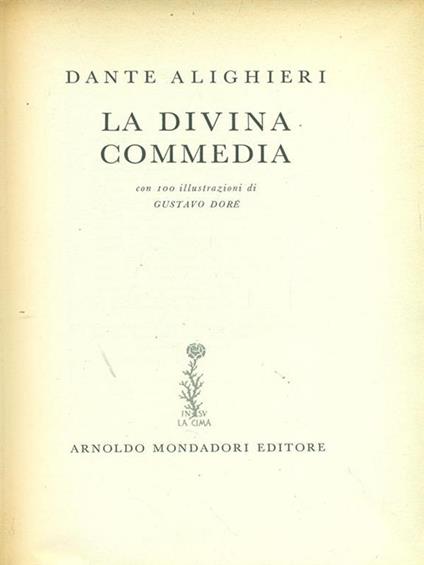 La Divina Commedia - Dante Alighieri - copertina