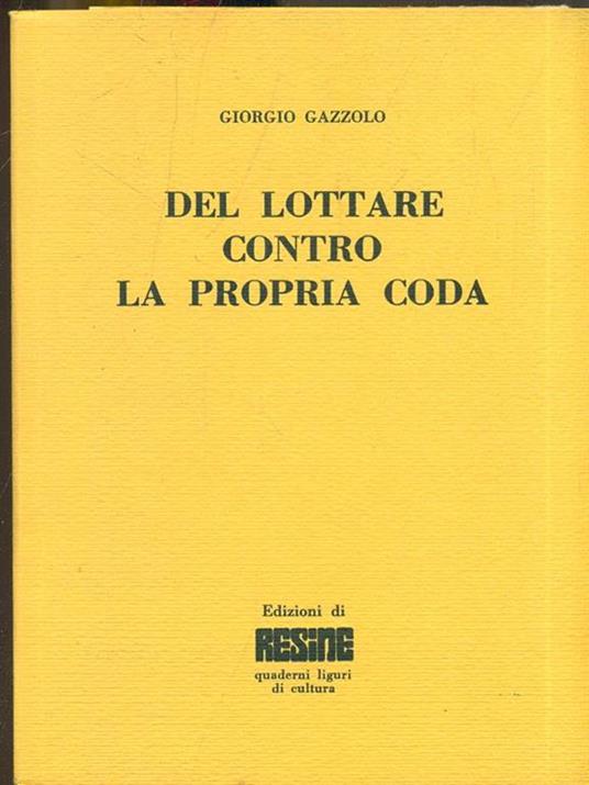Del lottare contro la propria coda - copertina