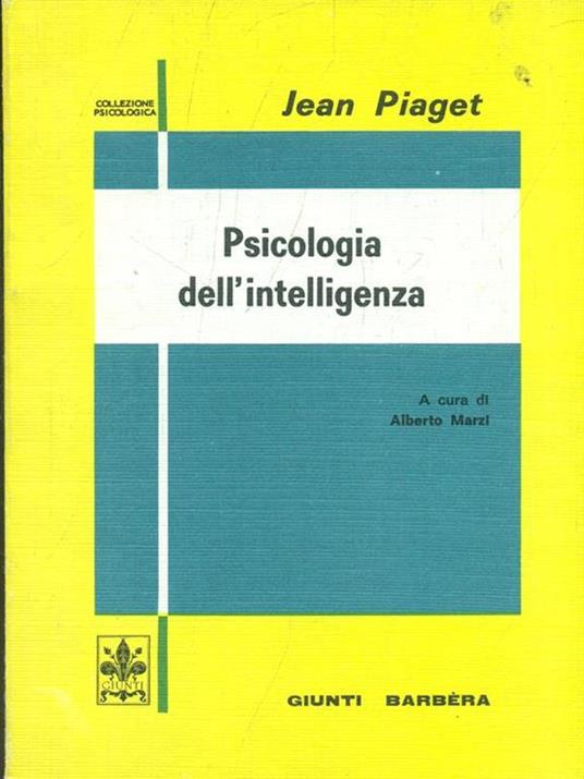 Psicologia dell'intelligenza - Jean Piaget - copertina
