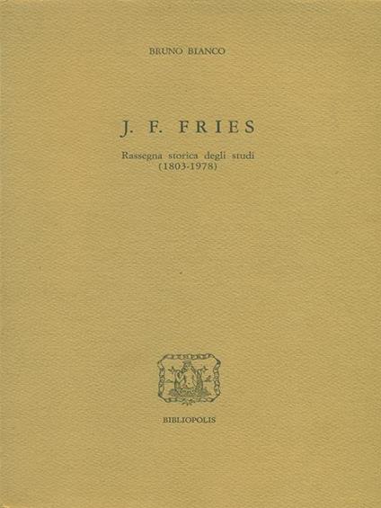 J F Fries - Bruno Bianco - copertina