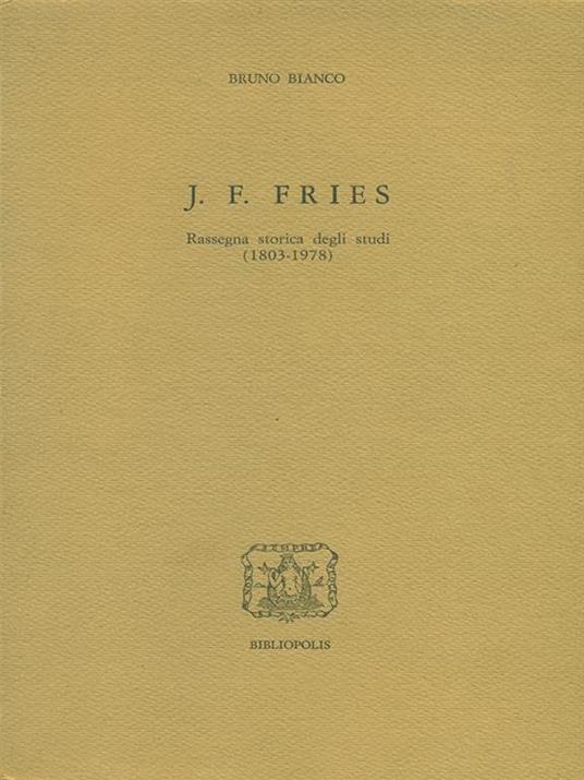 J F Fries - Bruno Bianco - copertina