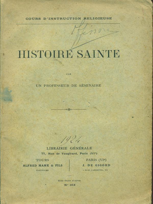 Histoire sainte