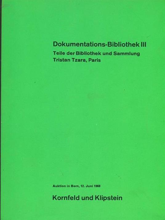 Dokumentations-Biblioithek III - copertina