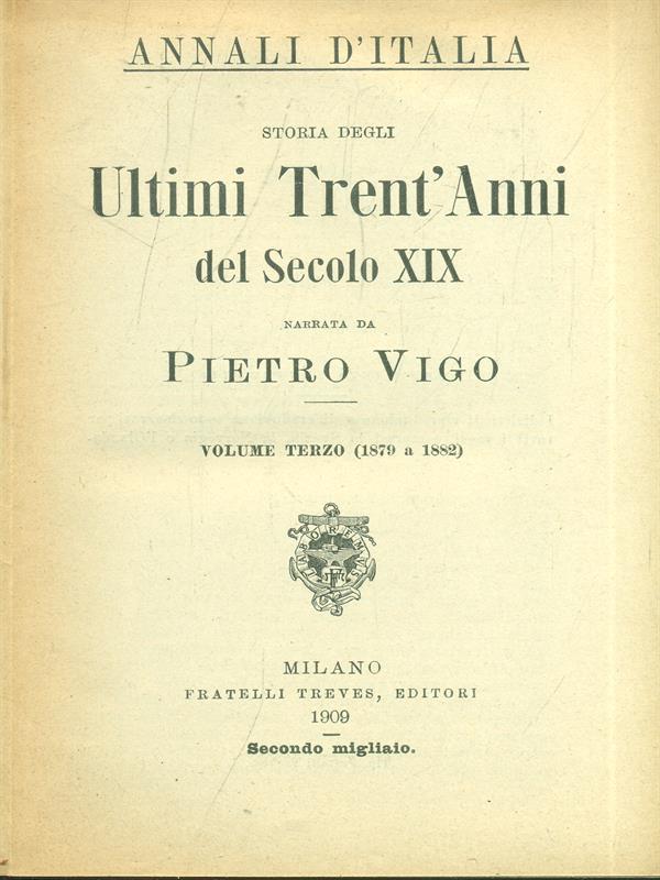 L' Italia dal 1870 al 1900 - Vol. III