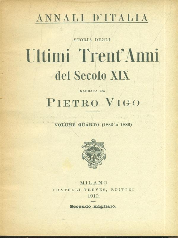 L' Italia dal 1870 al 1900 - Vol. IV