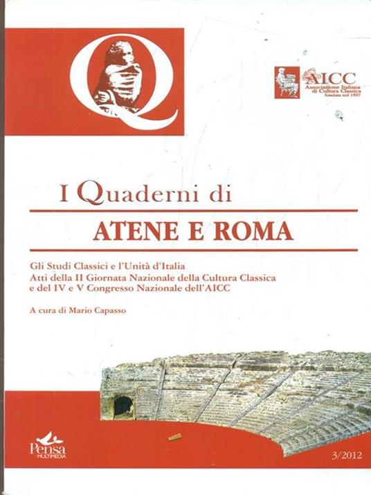 I Quaderni 3. Atene e Roma n. 3/2012 - Mario Capasso - copertina