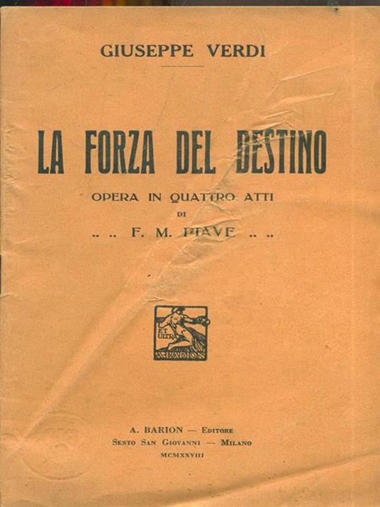 La forza del destino - Giuseppe Verdi - copertina