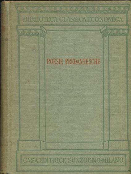 Poesie predantesche - Giovanni Bertacchi - copertina