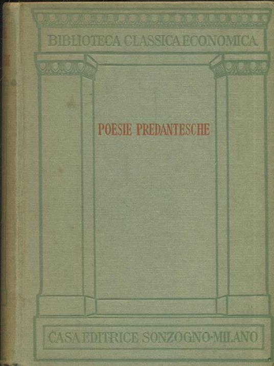 Poesie predantesche - Giovanni Bertacchi - copertina