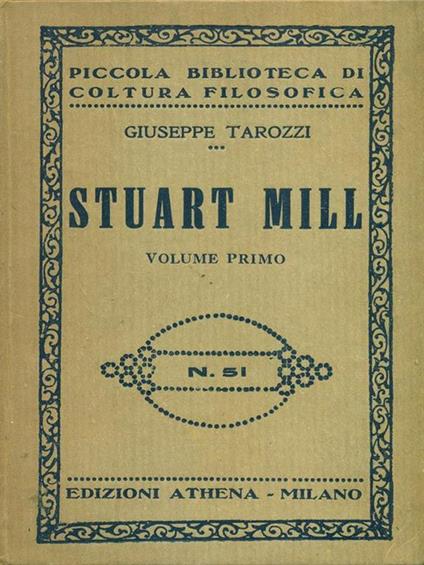 Stuart Mill - Giuseppe Tarozzi - copertina