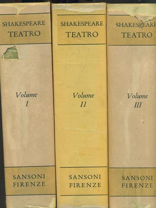 Teatro. 3 vv - William Shakespeare - copertina