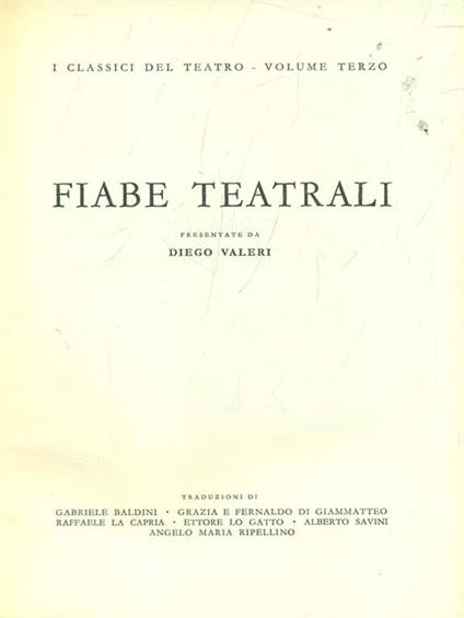 Fiabe Teatrali - copertina