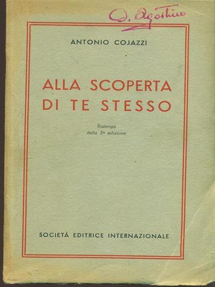 Alla scoperta di te stesso - Antonio Cojazzi - copertina